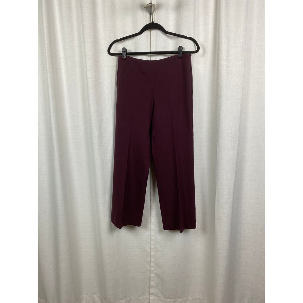 J.McLaughlin Purple Ponte Knit Straight Leg Cropped Pants Sz.2